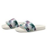 Claquettes homme floral orchidées - profil gauche - Couleurs Lagon