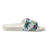 Tongs homme motif orchidées blanc - sangle rembourrée - Couleurs Lagon