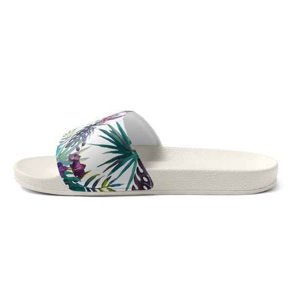 Claquettes homme orchidées - vue intérieure semelle - Couleurs Lagon
