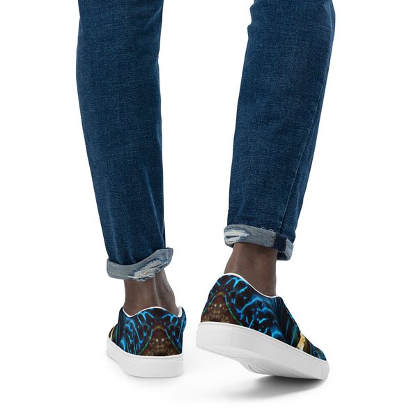 Bénitier Bleu Star vue arrière — Tennis Slip-On Homme | Couleurs Lagon
