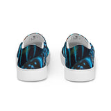 Bénitier Bleu vue arrière angle — Tennis Slip-On Homme | Couleurs Lagon