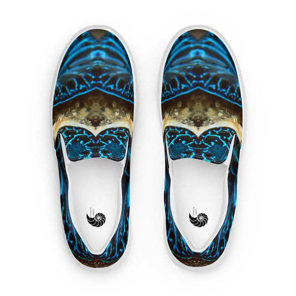 Bénitier Bleu Star vue de face — Tennis Slip-On Homme | Couleurs Lagon