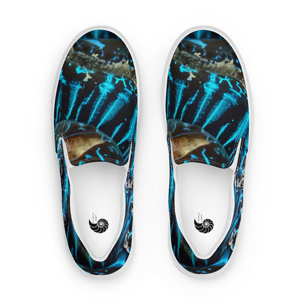 Bénitier Bleu vue de face — Tennis Slip-On Homme | Couleurs Lagon