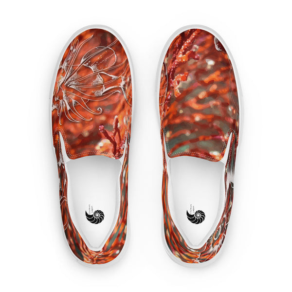 Gorgone Rouge vue de face — Tennis Slip-On Homme | Couleurs Lagon