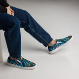 Bénitier Bleu vue de côté droit — Tennis Slip-On Homme | Couleurs Lagon