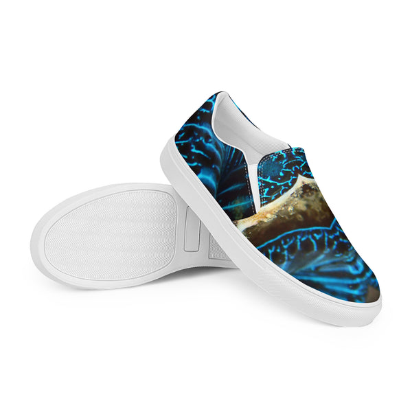 Bénitier Bleu Star vue avant droite — Tennis Slip-On Homme | Couleurs Lagon