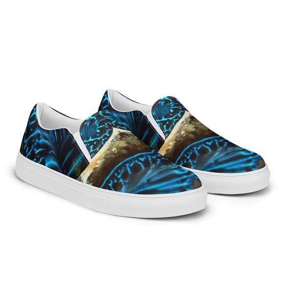 Bénitier Bleu Star vue avant droite lifestyle — Tennis Slip-On Homme | Couleurs Lagon