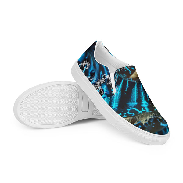 Bénitier Bleu vue avant droite — Tennis Slip-On Homme | Couleurs Lagon