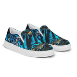 Bénitier Bleu vue avant droite lifestyle — Tennis Slip-On Homme | Couleurs Lagon