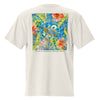 dos blanc 3d - T-shirt oversize unisexe délavé – Island Vibes | 3 couleurs tendance – Chill & Tropical