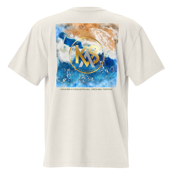 dos blanc - T-shirt Oversize Délavé Bleu Blanc – Gala Élégance Océanique NIKF
