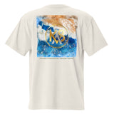 dos blanc - T-shirt Oversize Délavé Bleu Blanc – Gala Élégance Océanique NIKF