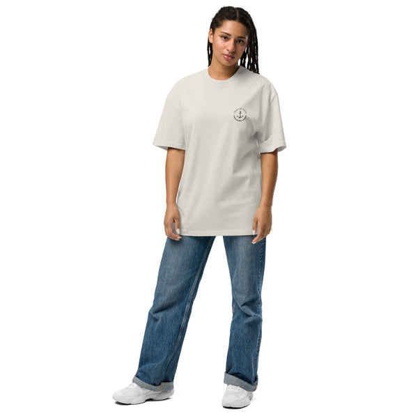 av blanc femme - T-shirt oversize unisexe délavé – Island Vibes | 3 couleurs tendance – Chill & Tropical