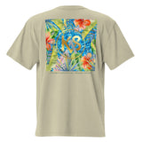 dos 3d eucalyptus - T-shirt oversize unisexe délavé – Island Vibes | 3 couleurs tendance – Chill & Tropical
