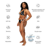 Couleurs Lagon - Sexy Bikini Push-Up String Entièrement Doublé Recyclé UPF50+ NAUTILE NOIR