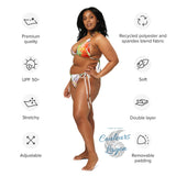 Couleurs Lagon - Sexy Bikini Push-Up String Entièrement Doublé Recyclé UPF50+ FLORAL HIBISCUS CITRUS