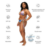 Couleurs Lagon - Sexy Bikini Push-Up String Entièrement Doublé Recyclé UPF50+ MEDUSES LAVENDER