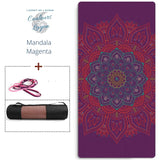 Épaisseur 8mm du tapis de yoga large Couleurs Lagon, tenu en main