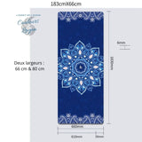 Dimensions du tapis de yoga PRO Couleurs Lagon, 80-100 x 183cm