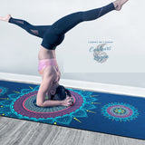 Tapis de yoga antidérapant Couleurs Lagon, posture d'équilibre avancée en extérieur