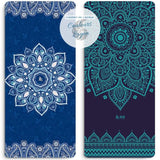 Tapis de yoga PRO mandala turquoise roulé - Couleurs Lagon