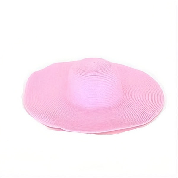 rose - Chapeau Paille Pliant à Bord Large - Couleurs Lagon