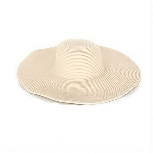 beige - Chapeau Paille Pliant à Bord Large - Couleurs Lagon