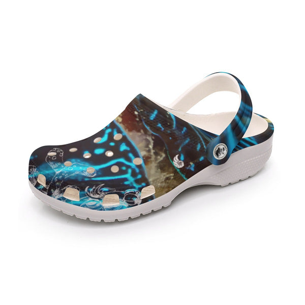 Sabots Crocs Homme Bénitier Bleu 2 | Chaussures Plage EVA Légères | Couleurs Lagon — chaussure gauche