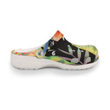 Sabots Crocs Homme Noir Floral Hibiscus | Chaussures Plage EVA Légères | Couleurs Lagon — chaussure droite