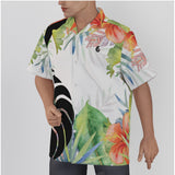 Chemise Hawaïenne Hommes Grandes Tailles Floral Hibiscus Coton - Couleurs Lagon