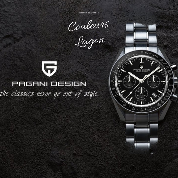 Montre Luxe Chronographe Analogique à Quartz SPEEDMASTER MoonWatch - Couleurs Lagon