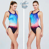 Maillot 1 pièce de compétition MEDUSES Couleurs Lagon