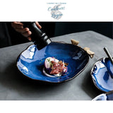 Assiette à salade en céramique BLEU LAGON - Couleurs Lagon - poivre