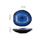 Assiette à salade en céramique BLEU LAGON - Couleurs Lagon - 21cm