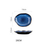 Assiette à salade en céramique BLEU LAGON - Couleurs Lagon - 19cm