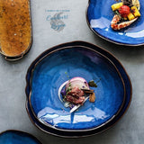 Assiette à salade en céramique BLEU LAGON - Couleurs Lagon - 2 recettes