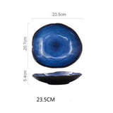 Assiette à salade en céramique BLEU LAGON - Couleurs Lagon - 23.5cm