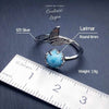 Bague Sirène Ajustable Ag 925 Perle en Larimar - Couleurs Lagon