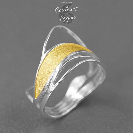 Bague Vagues Esprit Océan - Couleurs Lagon