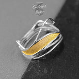 Bague Vagues Esprit Océan - Couleurs Lagon