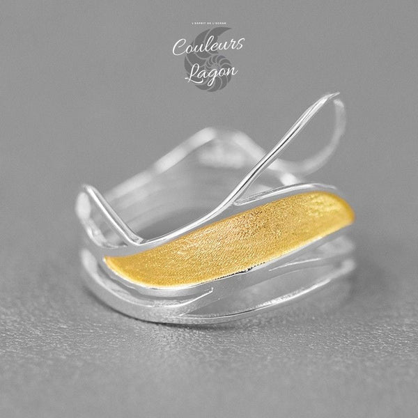 Bague Vagues Esprit Océan - Couleurs Lagon