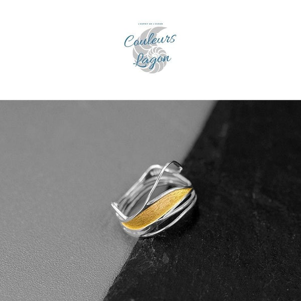 Bague Vagues Esprit Océan - Couleurs Lagon