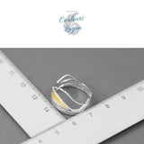 Bague Vagues Esprit Océan - Couleurs Lagon