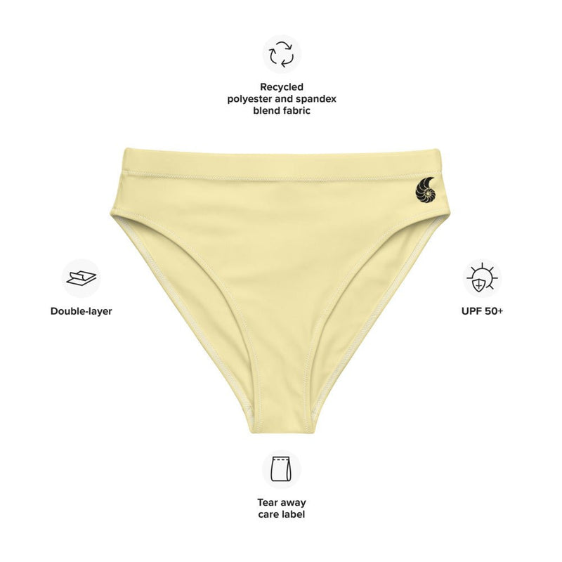 Bas de maillot de bain éco-responsable taille haute Couleurs Lagon BANANA - Couleurs Lagon
