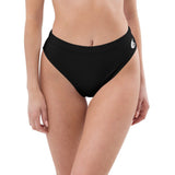 Bas de maillot de bain éco-responsable taille haute Couleurs Lagon BLACK - Couleurs Lagon