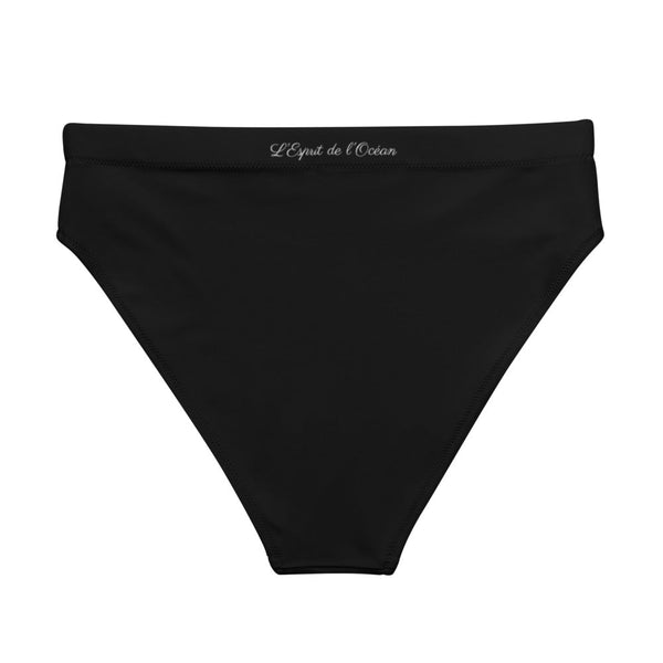 Bas de maillot de bain éco-responsable taille haute Couleurs Lagon BLACK - Couleurs Lagon