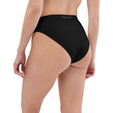 Bas de maillot de bain éco-responsable taille haute Couleurs Lagon BLACK - Couleurs Lagon