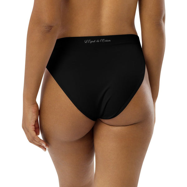 Bas de maillot de bain éco-responsable taille haute Couleurs Lagon BLACK - Couleurs Lagon