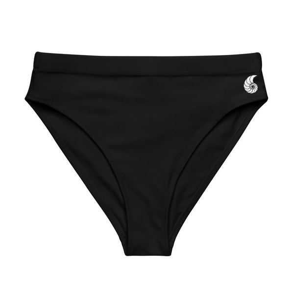Bas de maillot de bain éco-responsable taille haute Couleurs Lagon BLACK - Couleurs Lagon