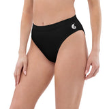 Bas de maillot de bain éco-responsable taille haute Couleurs Lagon BLACK - Couleurs Lagon